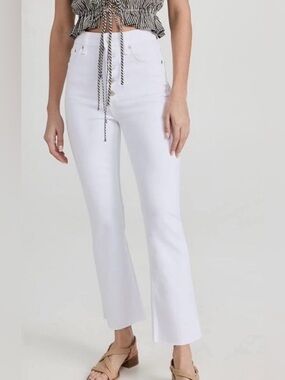 rag & bone Casey High Rise Ankle Flare Jeans – Optic White – Size 26